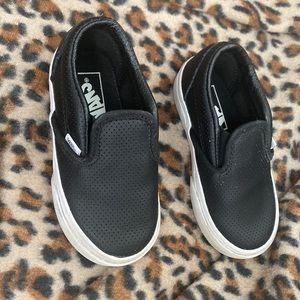Leather black and white Vans
